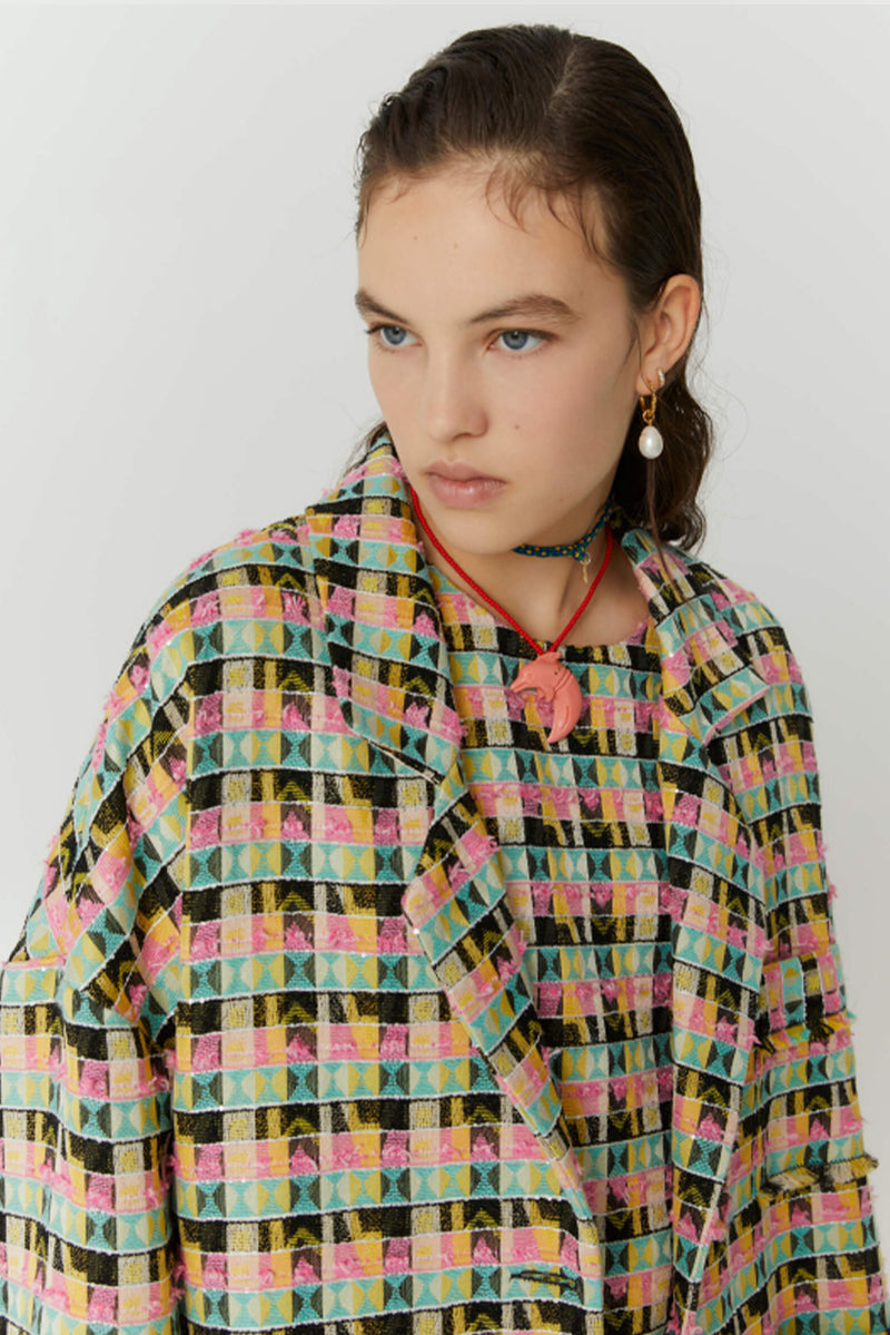 Oversized Jacket Jacket - Jacquard