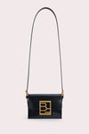 Fran Cross Over Bag - Black/ Semi Patent Leather