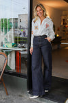 Crew Wide Leg Pant - Denim