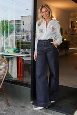 Crew Wide Leg Pant - Denim