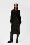 Sparkle Wrap Midi Skirt - Black