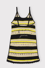 Crochet Cover Up Slip Dress - Golden Kiwi