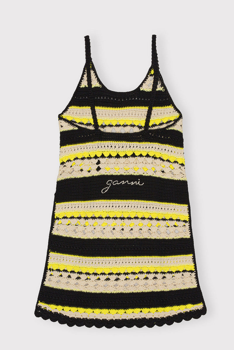 Ganni yellow on sale slip dress