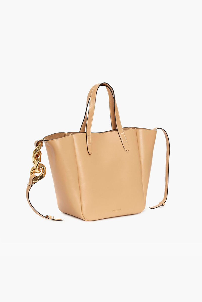 Chain Strap Small Cabas - Light Beige