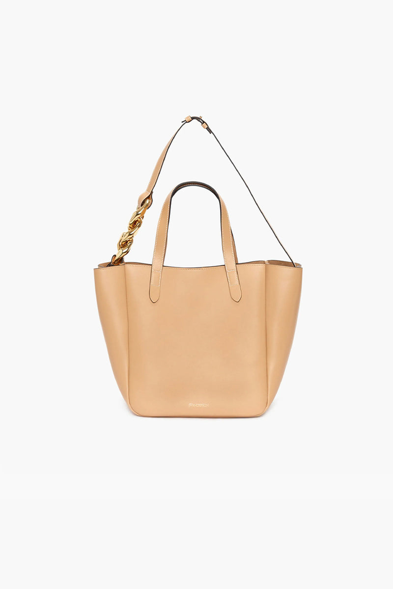 Chain Strap Small Cabas - Light Beige