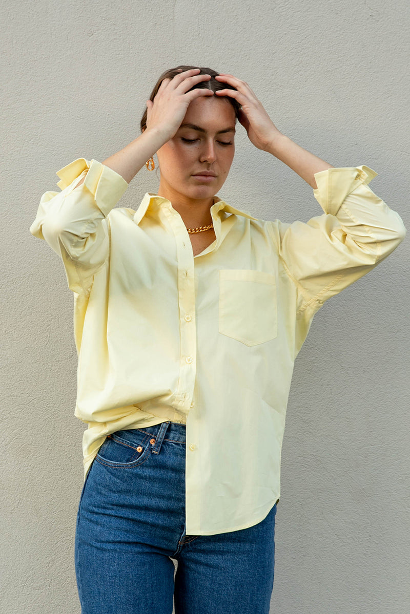 Yellow jean shirt cheap