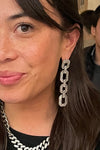 Charlot Link Earrings - Silver