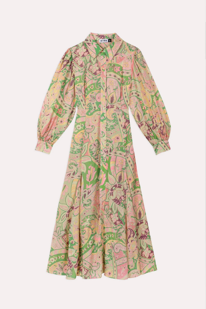 Georgina Dress - Feather Twist Sun Fade
