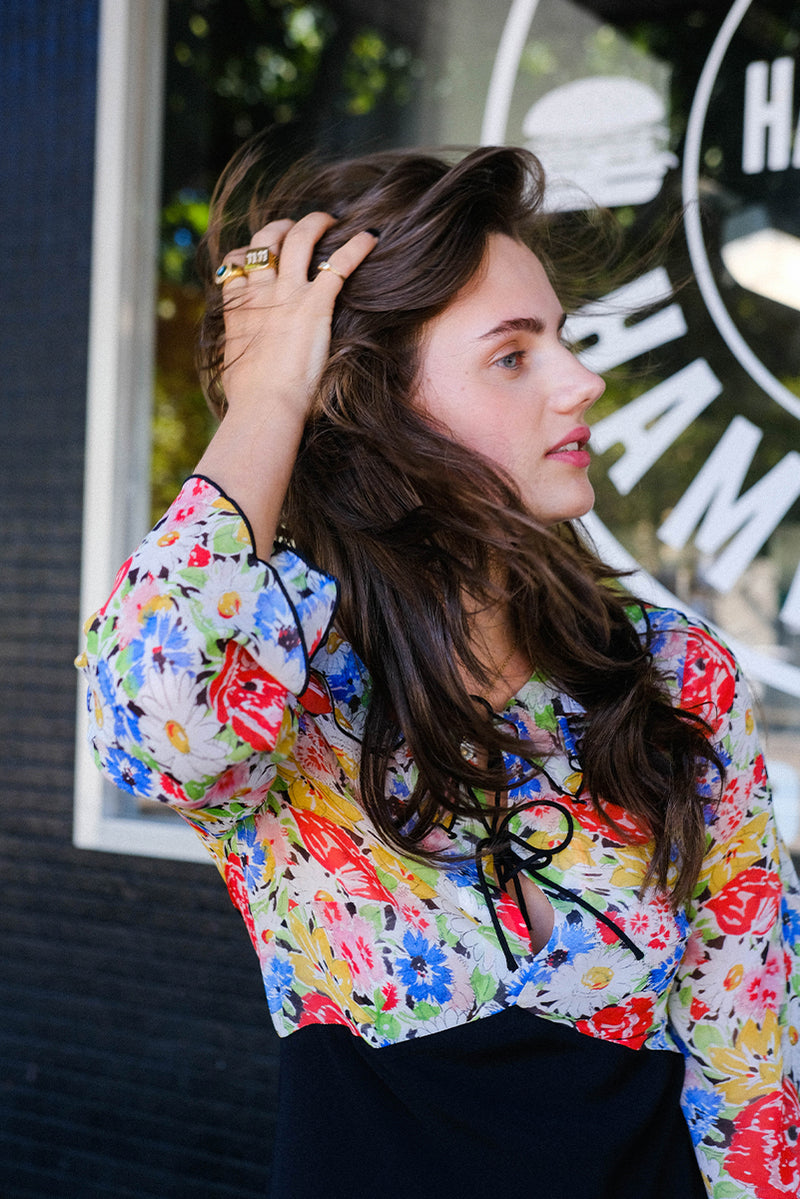 Lora Dress - Multi Spring Meadow