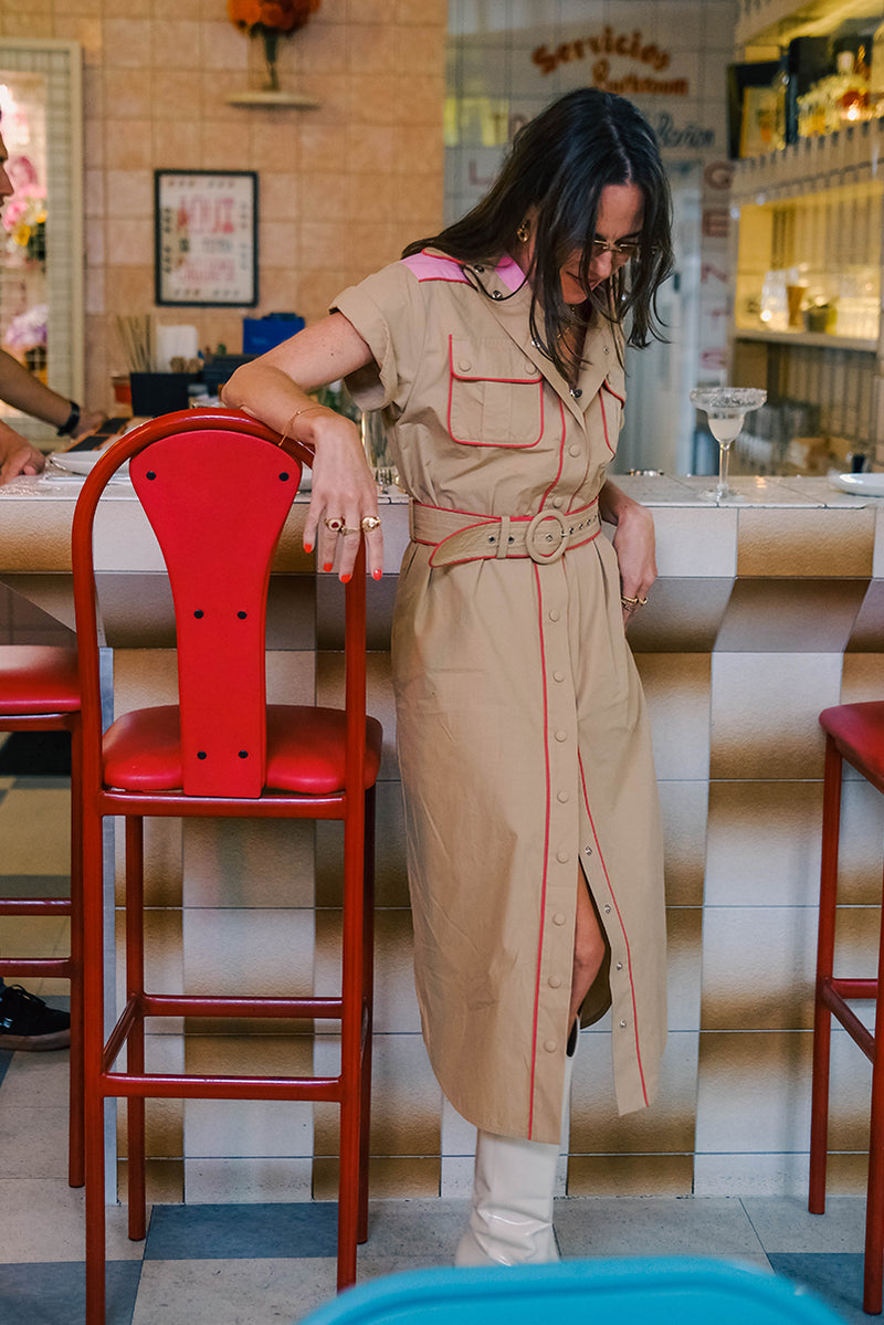 Saloon Dress - Tan