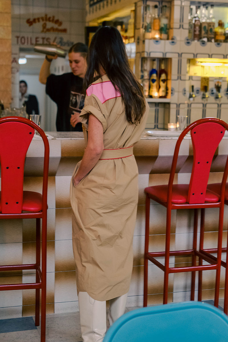 Saloon Dress - Tan